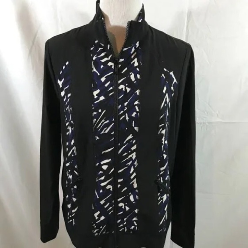 NWT Zenergy By Chicos Womens Neema Black Jacket